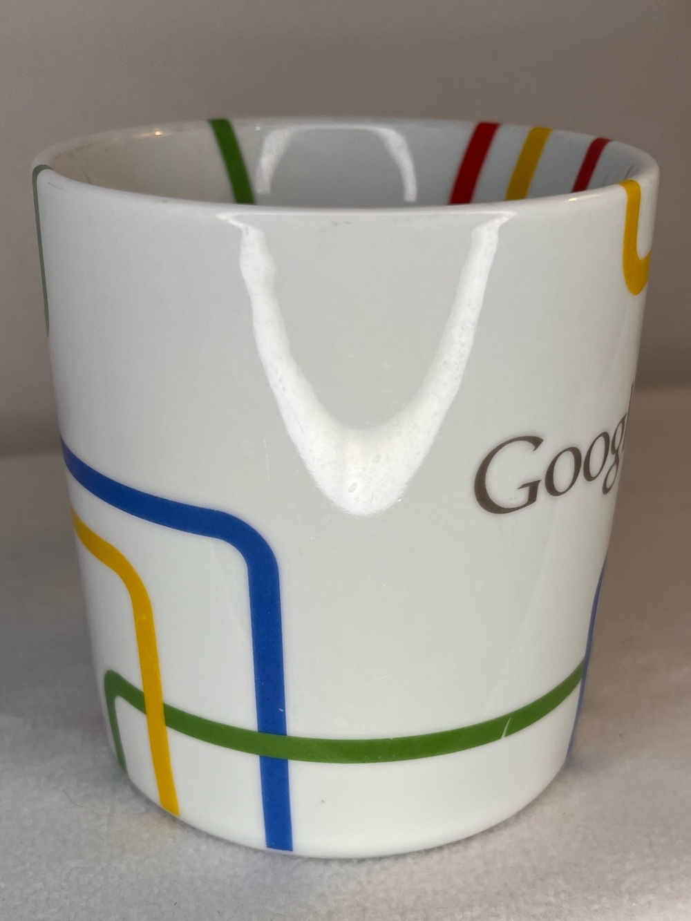 Google Finer - White Ceramic Mug with Red, Yellow, Blue, and Green Accents - Picture 2 of 6